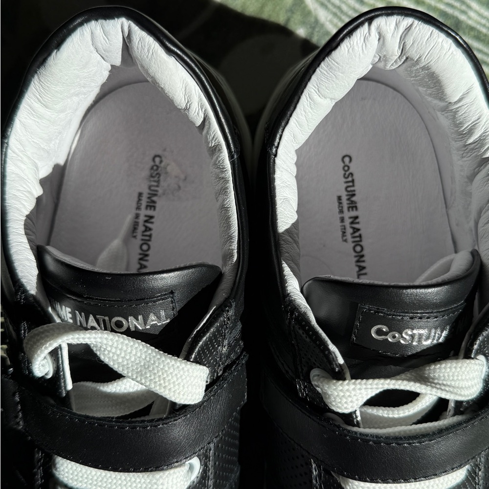 CNC Costume National Black and White Lace-Up Sneakers - Picture 5 of 5